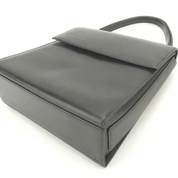 Mila Schon Handbag Logo Black Woman Authentic Used - Picture 3 of 6